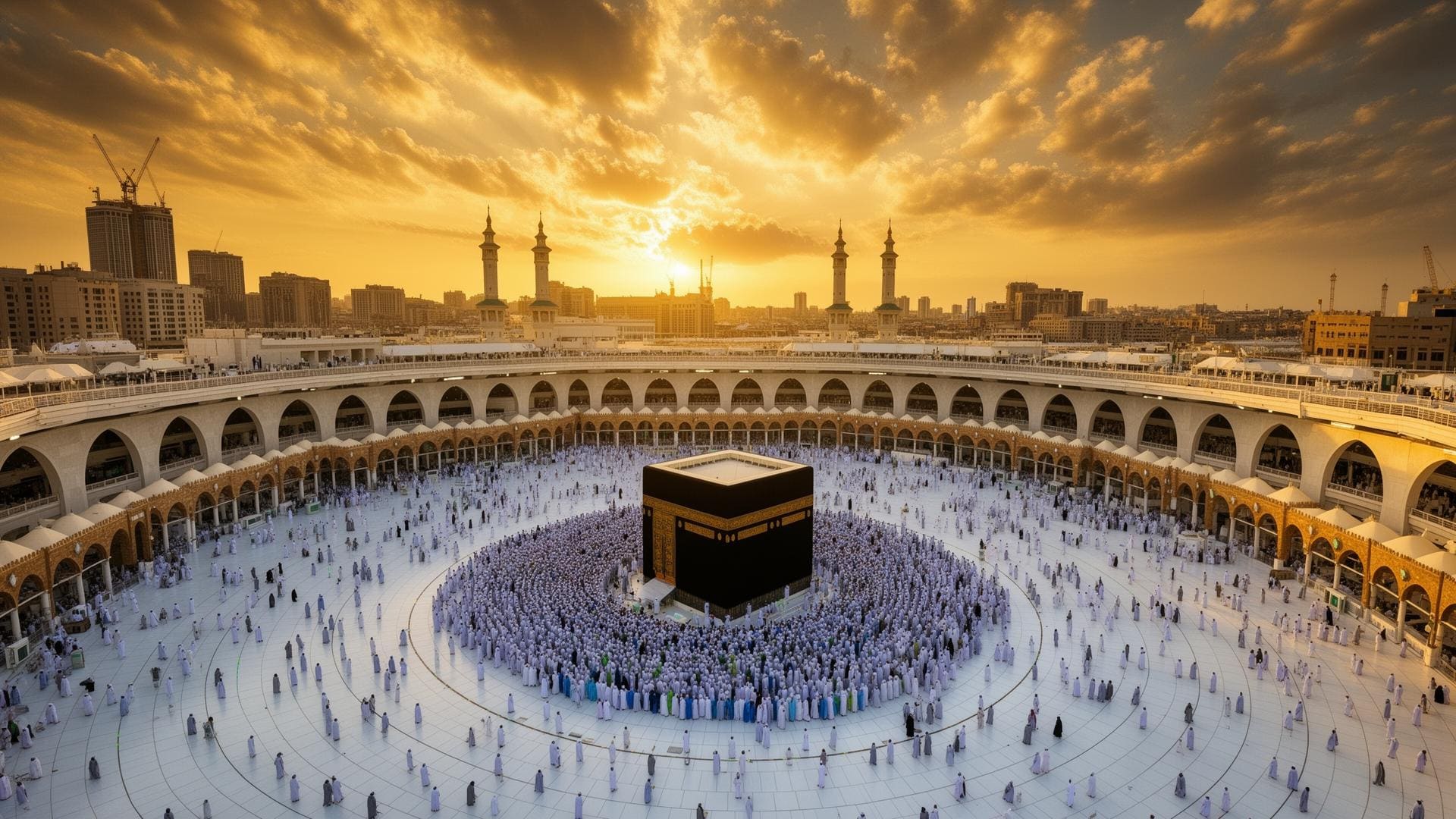 The Kaaba at the Grand Mosque in Makkah